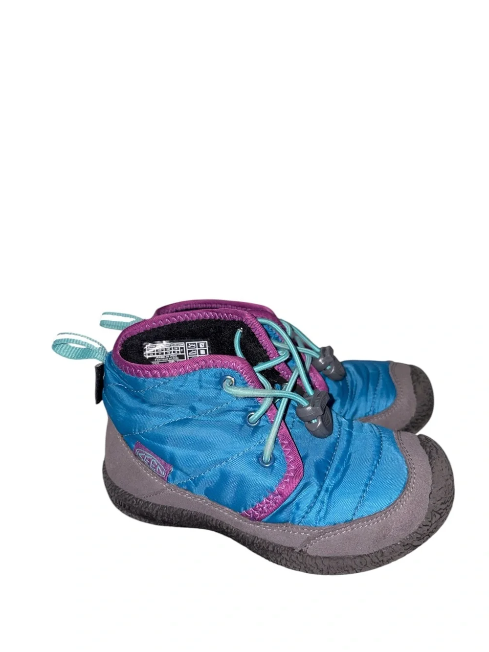 Keen Kids' Howser II Chukka WP boots in a Mykonos Blue colorway